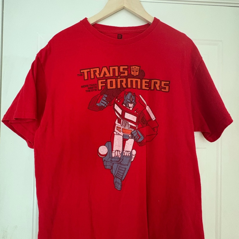 Transformers Optimus Prime Red Graphic T-Shirt